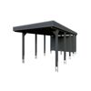 Einzelcarport 'Friesland Hybrid Set 12' Fichtenholz anthrazit 314 x 708 cm