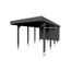 Einzelcarport 'Friesland Hybrid Set 12' Fichtenholz anthrazit 314 x 708 cm