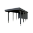 Einzelcarport 'Friesland Hybrid Set 12' Fichtenholz anthrazit 314 x 708 cm