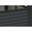 Einzelcarport 'Friesland Hybrid Set 12' Fichtenholz anthrazit 314 x 708 cm