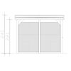 Einzelcarport 'Friesland Hybrid Set 12' Fichtenholz anthrazit 314 x 708 cm
