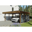 Doppelcarport 'Friesland Hybrid Set 13' Fichtenholz nussbaumfarben 557 x 555 cm