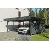 Doppelcarport 'Friesland Hybrid Set 13' Fichtenholz anthrazit 557 x 555 cm
