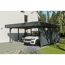 Doppelcarport 'Friesland Hybrid Set 13' Fichtenholz anthrazit 557 x 555 cm