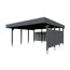 Doppelcarport 'Friesland Hybrid Set 13' Fichtenholz anthrazit 557 x 555 cm