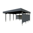 Doppelcarport 'Friesland Hybrid Set 13' Fichtenholz anthrazit 557 x 555 cm