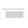 Doppelcarport 'Friesland Hybrid Set 13' Fichtenholz anthrazit 557 x 555 cm
