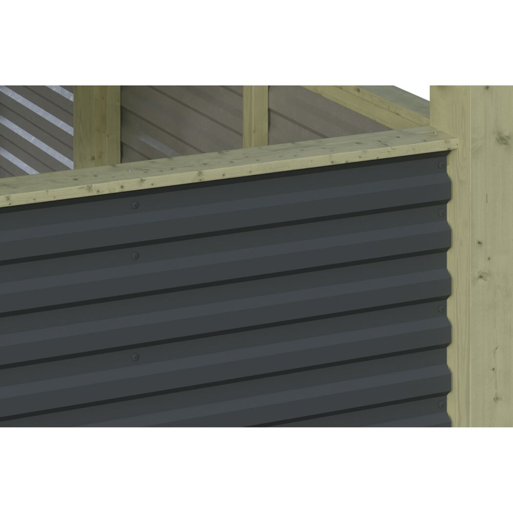Doppelcarport 'Friesland Hybrid Set 13' Fichtenholz 557 x 555 cm