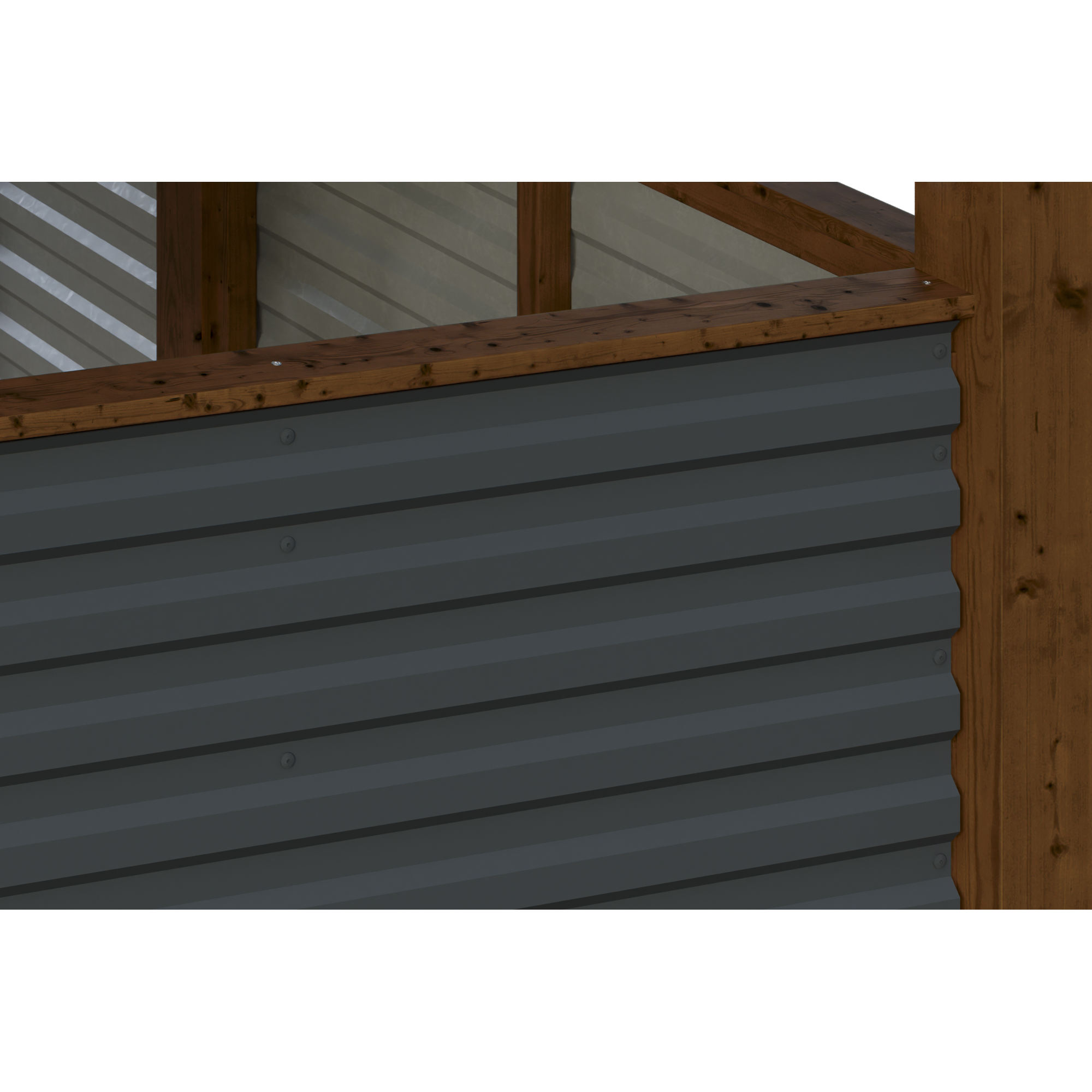 Doppelcarport 'Friesland Hybrid Set 14' Fichtenholz nussbaumfarben 557 x 708 cm