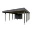 Doppelcarport 'Friesland Hybrid Set 14' Fichtenholz schiefergrau 557 x 708 cm