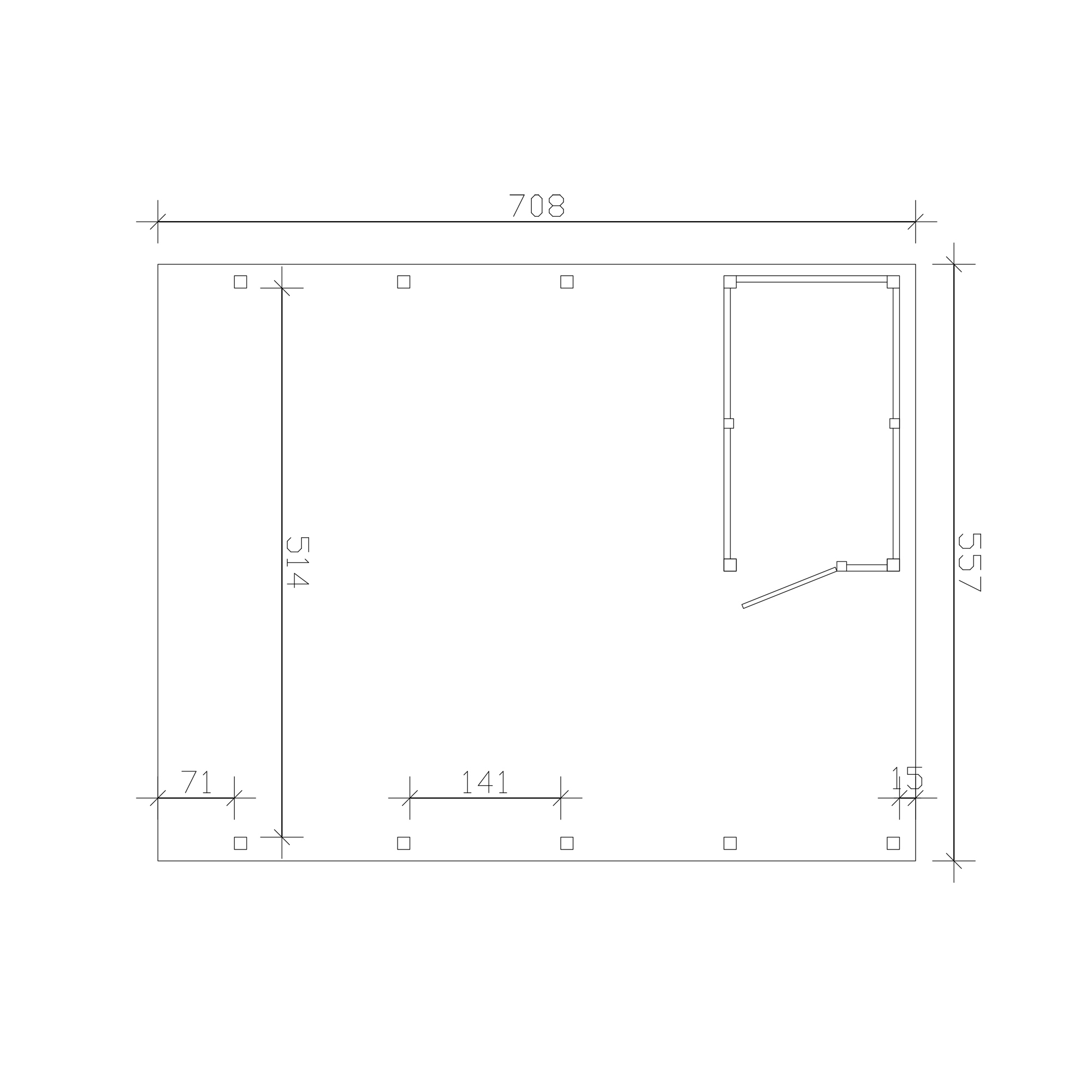 Doppelcarport 'Friesland Hybrid Set 14' Fichtenholz schiefergrau 557 x 708 cm