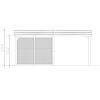 Doppelcarport 'Friesland Hybrid Set 14' Fichtenholz schiefergrau 557 x 708 cm