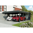 Doppelcarport 'Friesland Hybrid Set 14' Fichtenholz anthrazit 557 x 708 cm