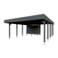 Doppelcarport 'Friesland Hybrid Set 14' Fichtenholz anthrazit 557 x 708 cm