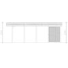 Doppelcarport 'Friesland Hybrid Set 14' Fichtenholz anthrazit 557 x 708 cm