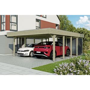 Doppelcarport 'Friesland Hybrid Set 14' Fichtenholz 557 x 708 cm