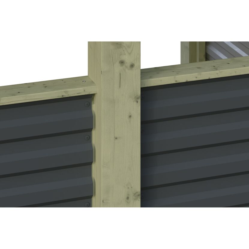 Doppelcarport 'Friesland Hybrid Set 14' Fichtenholz 557 x 708 cm