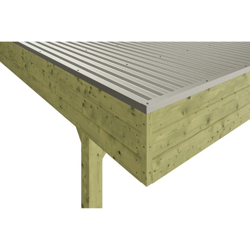 Doppelcarport 'Friesland Hybrid Set 14' Fichtenholz 557 x 708 cm