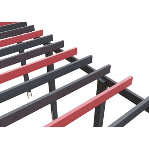 Schneelasterhöhung Fichtenholz anthrazit 314 x 555 cm