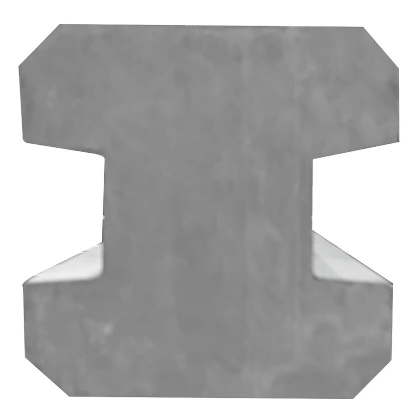 Zaunzwischenpfosten 'Klassik' betongrau 246 x 11,5 x 11,5 cm