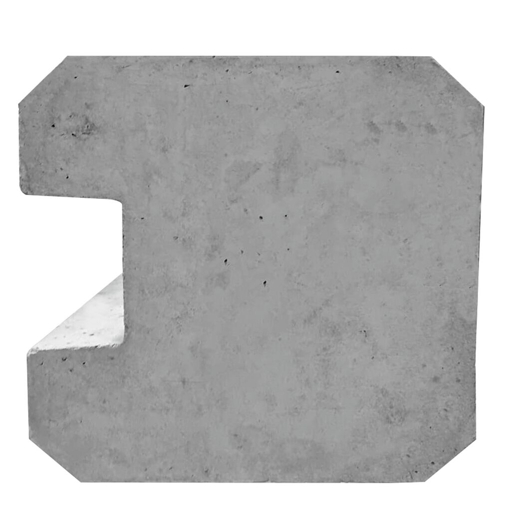 Anfangspfosten 'Klassik' betongrau 298 x 11,5 x 11,5 cm