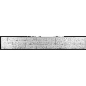 Betonzaunplatte 'Klassik Romania' betongrau 184 x 26 x 4,8 cm