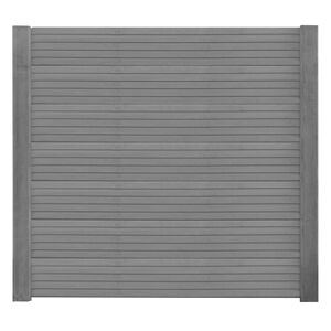 Zaunplatte 'Klassik Linear' betongrau 184 x 3,5 x 26 cm