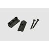Zwei schwarze End-Clips und zwei Schrauben