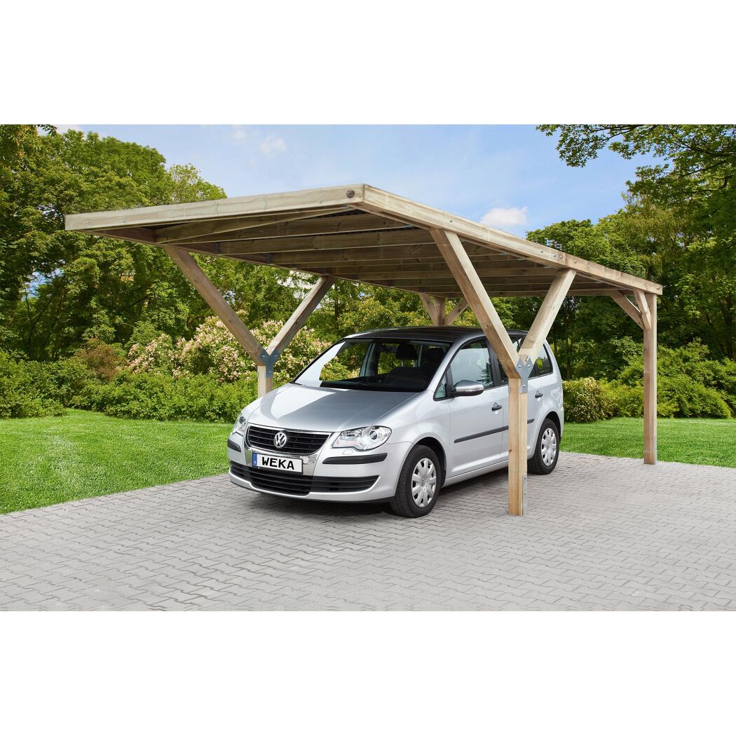 Auto steht unter einem WEKA Carport.