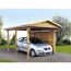 Auto unter einem Carport mit Satteldach
