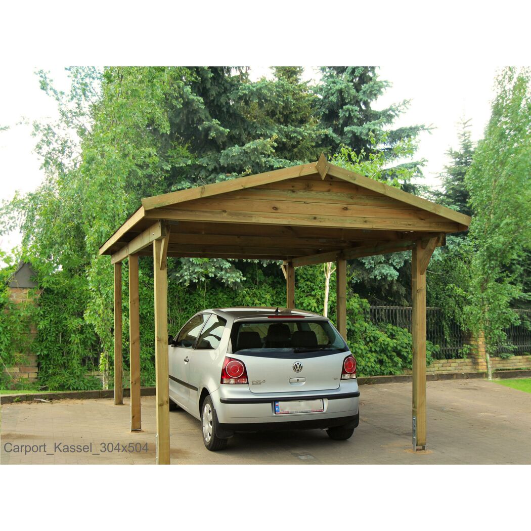 Auto unter Carport