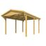 Holzcarport mit Satteldach
