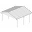 Doppelcarport Sattel 530 x 504 cm, Zeichnung
