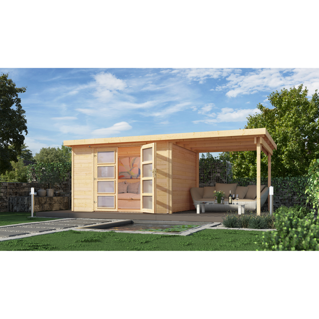 Bild von Gartenhaus '321 B' 529 x 250 cm, naturfarben