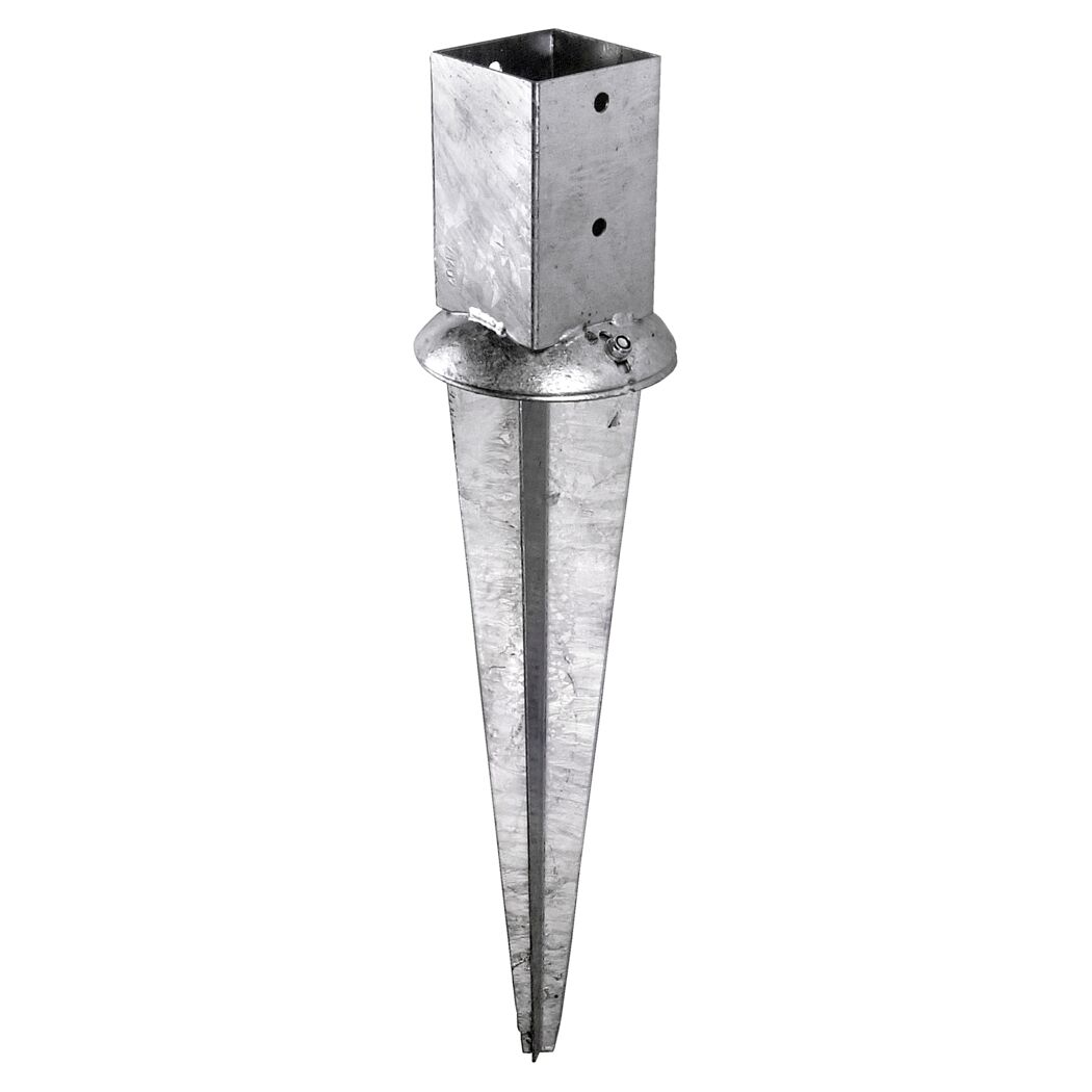 Verstellbare Einschlagbodenhülse aus Metall