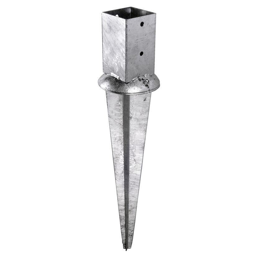 Verstellbare Einschlagbodenhülse aus Metall