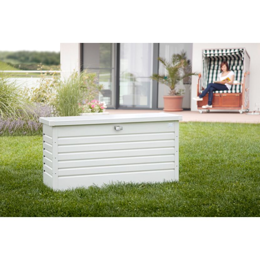 Gartenbox 'FreizeitBox 130' Stahl weiß 134 x 71 x 62 cm