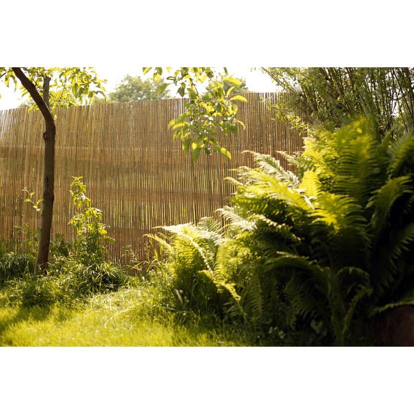 Bambusmatte im Garten