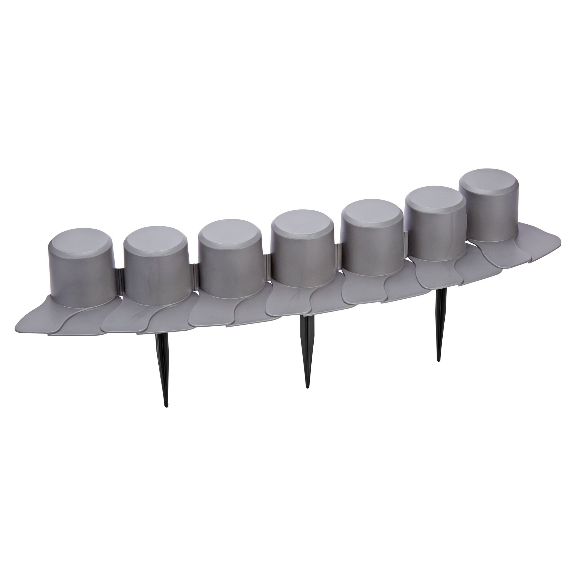 Graue Beetumrandung aus Kunststoff