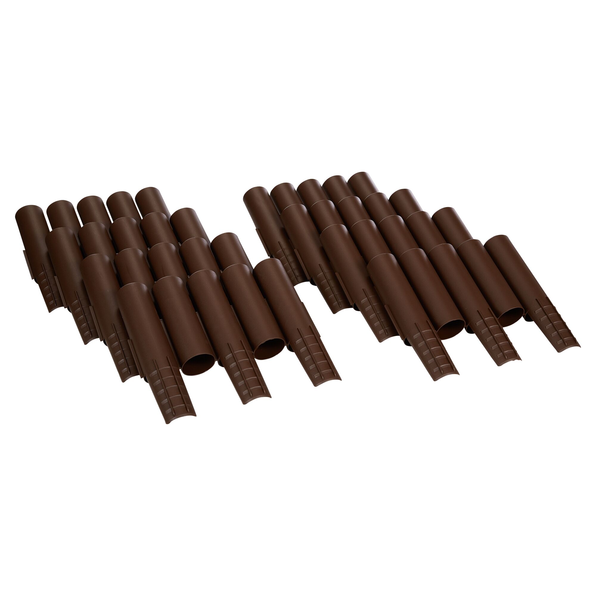 Braune Gartenpalisade aus Kunststoff