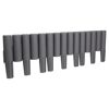 Achtteilige Gartenpalisade aus Kunststoff, anthrazit