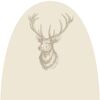 Vlieshaube Hirsch beige 110 x 110 cm