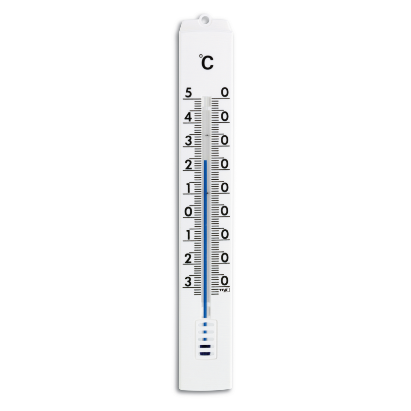 Thermometer mit Anzeige von 2 Grad Celsius