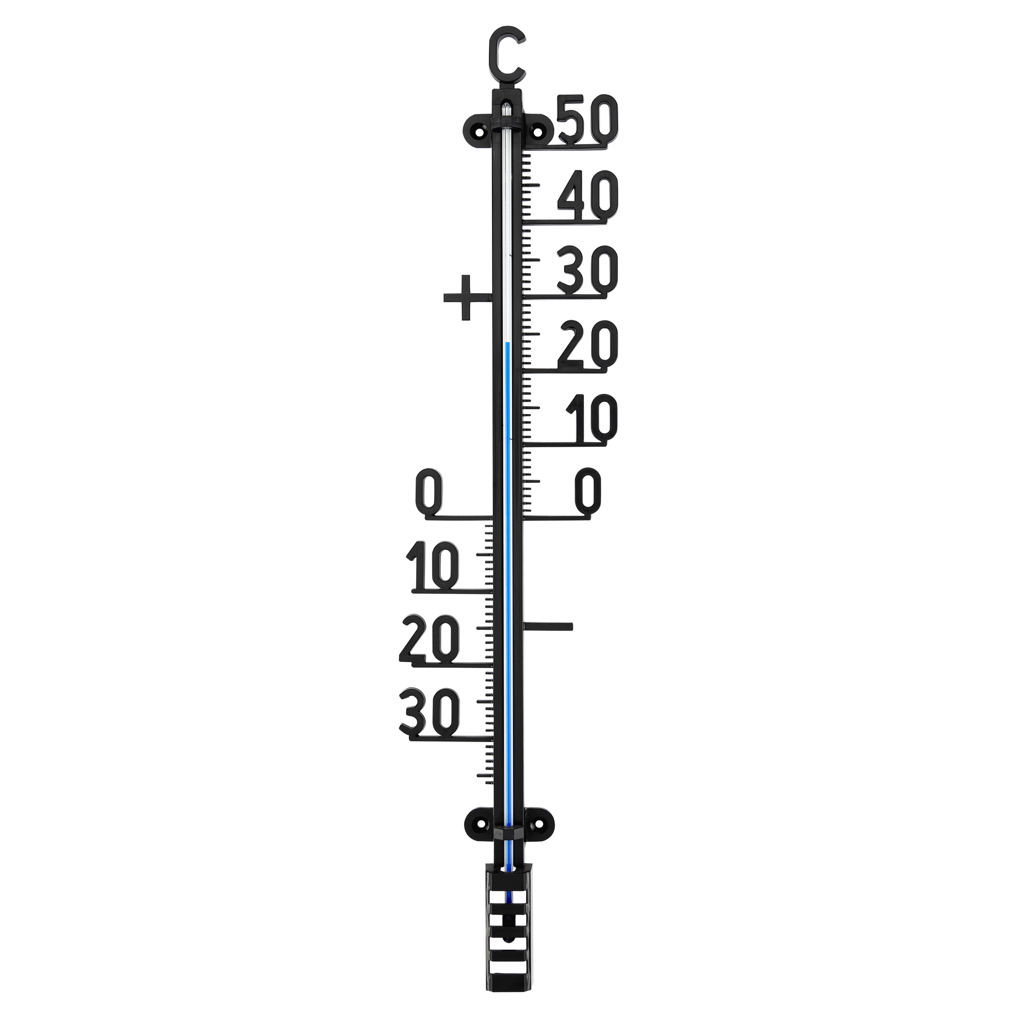 Außenthermometer Kunststoff schwarz 9,8 x 2,7 x 42 cm
