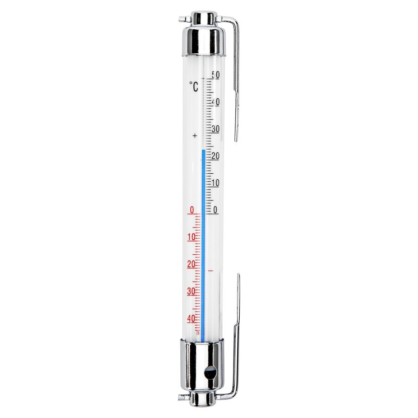 Fensterthermometer mit Metallrahmen