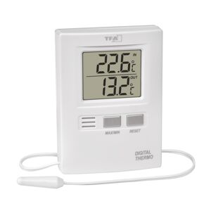 FACKELMANN digitaler Funk-Thermometer, kabellos, Innen- und Außentemperatur