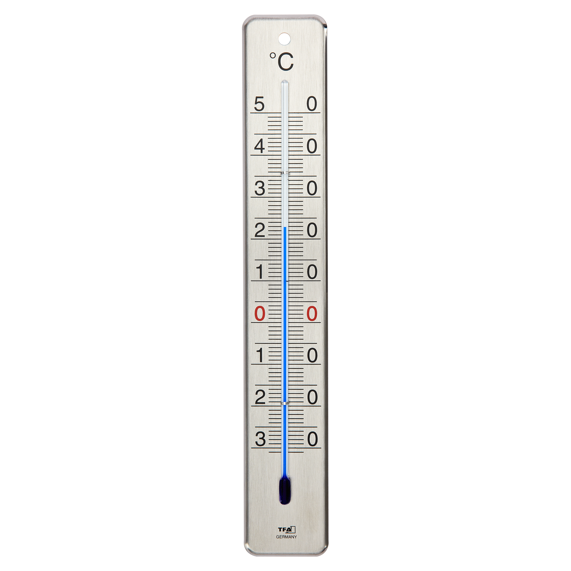 Innen-Außenthermometer Edelstahl silbern 4,5 x 0,9 x 28 cm