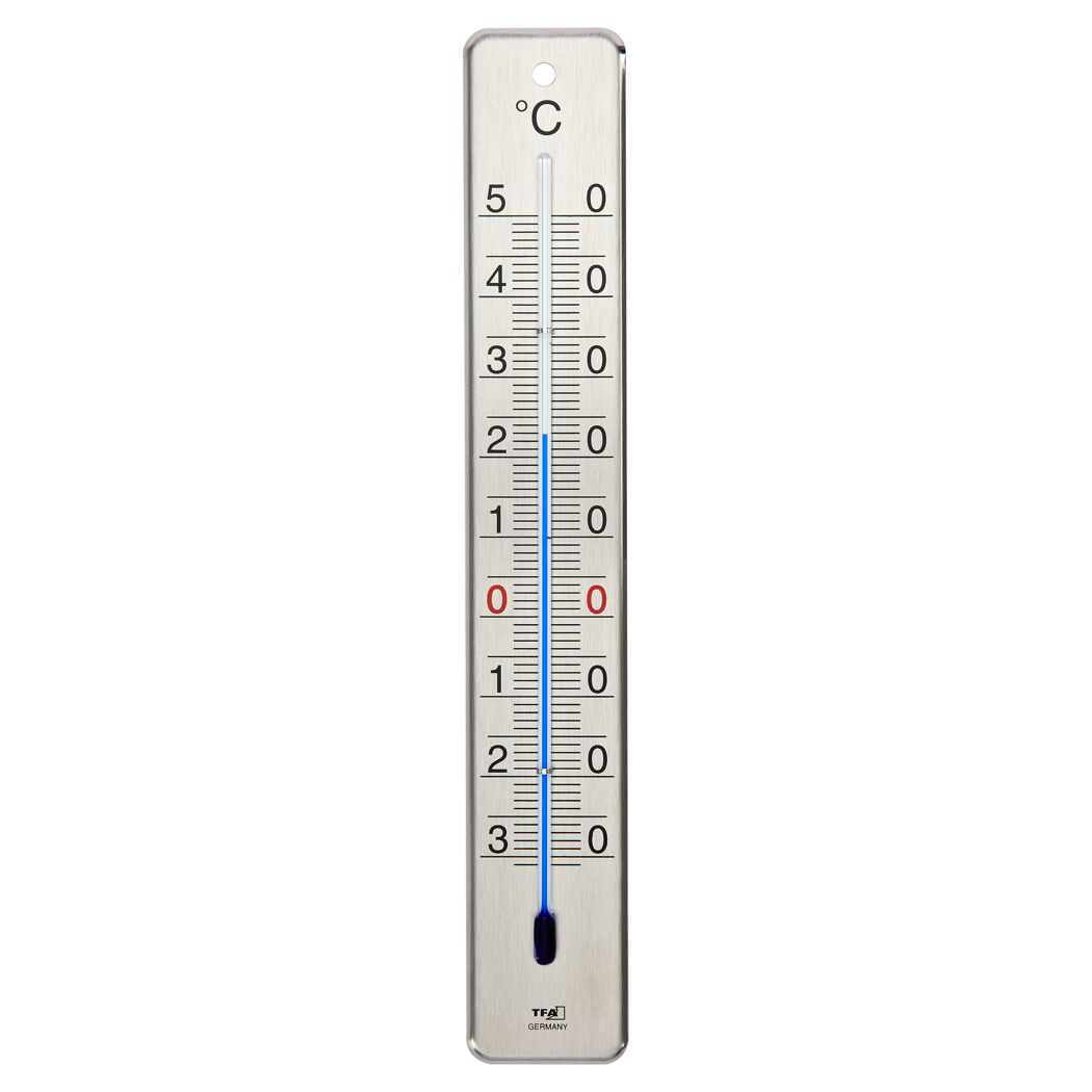 Thermometer mit Anzeige von 2 Grad Celsius.