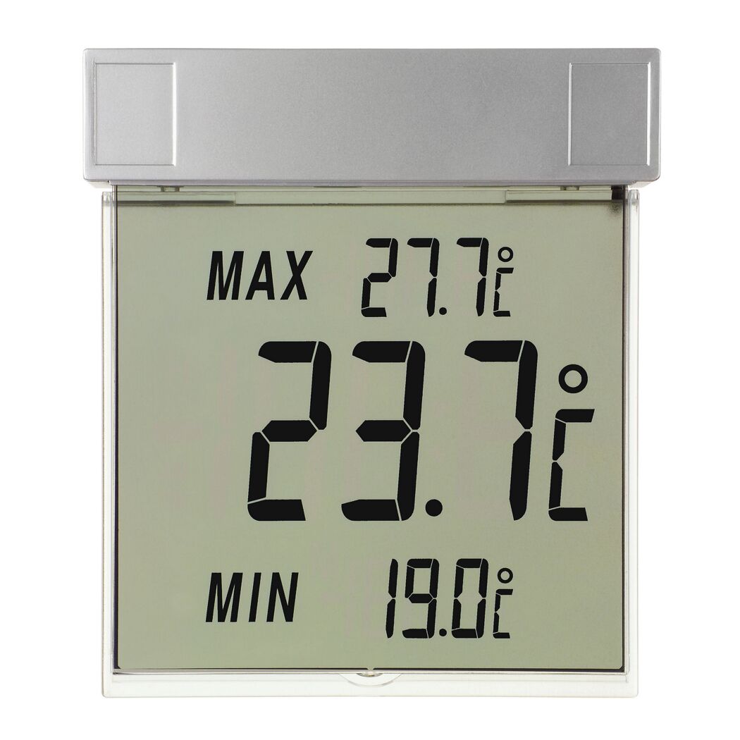 Fensterthermometer 'Vision' Kunststoff transparent 9,7 x 2,2 x 10,5 cm