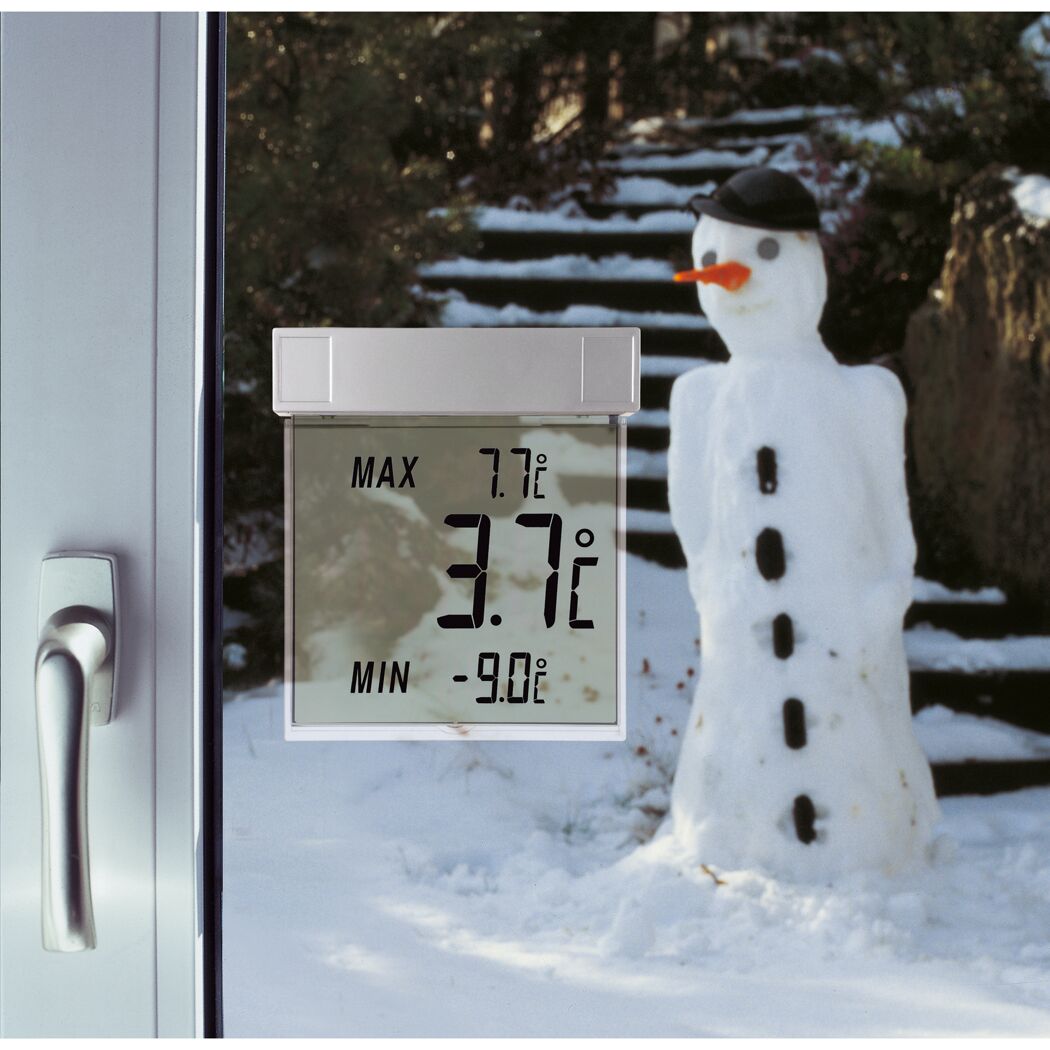 Fensterthermometer 'Vision' Kunststoff transparent 9,7 x 2,2 x 10,5 cm